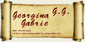 Georgina Gabrić vizit kartica